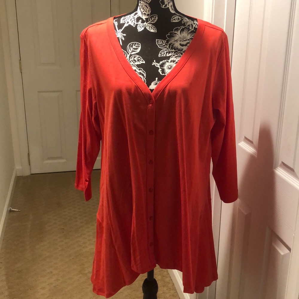 Orange High Low Tunic
